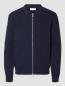 Preview: Selected Strukturierte Zipper-Strickjacke navy