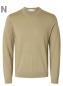 Preview: Selected Noos Feinstrick Pullover Merino in Kelp
