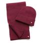 Preview: Prince Bowtie Schal + Mütze Set bordeaux
