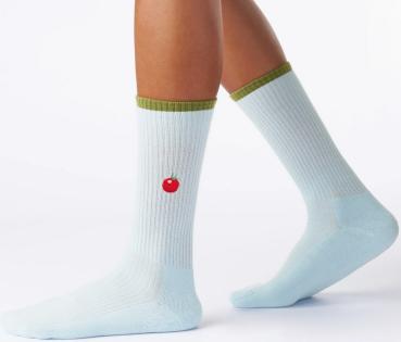 Jungfeld Socken Tomato baby blue