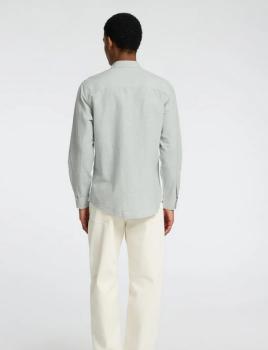 Selected Noos Hemd Leinen iceberg green