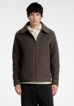 Selected Wollwalk Jacke braun