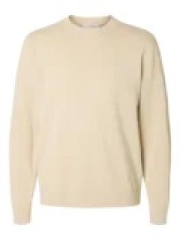 Selected Strickpullover oatmeal