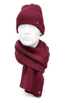Prince Bowtie Schal + Mütze Set bordeaux