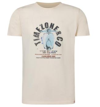 Timezone Scooter Print T-Shirt egret white