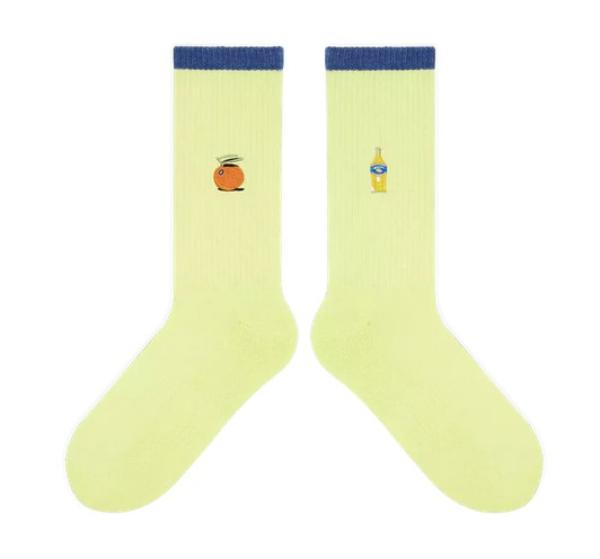 Jungfeld Socken Orange light matcha