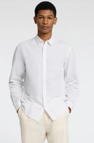 Selected Noos Hemd Leinen weiss