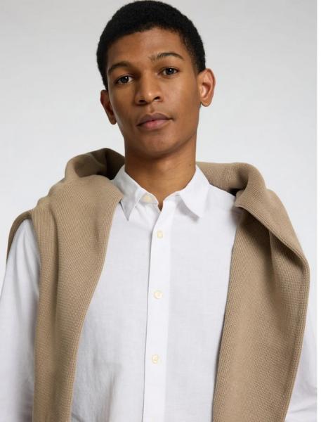 Selected Noos Hemd Leinen weiss