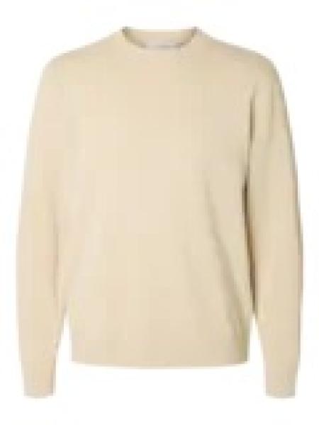 Selected Strickpullover oatmeal