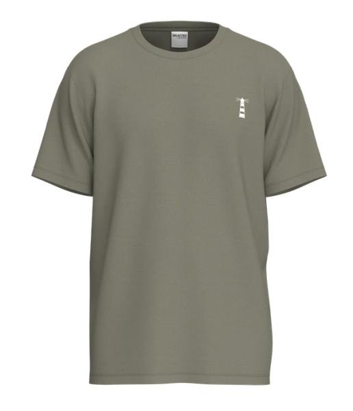 Selected Tshirt Claus Lighthouse vetiver