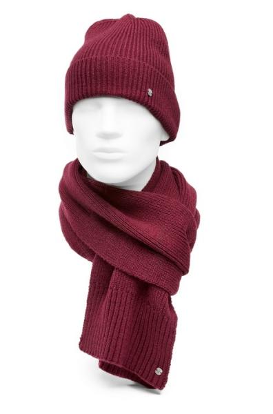 Prince Bowtie Schal + Mütze Set bordeaux