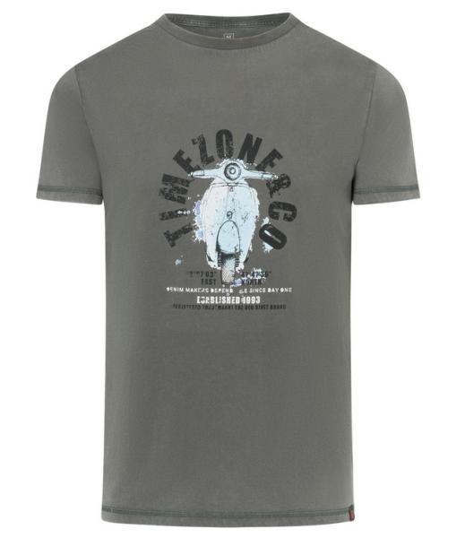 Timezone Scooter Print T-Shirt grey