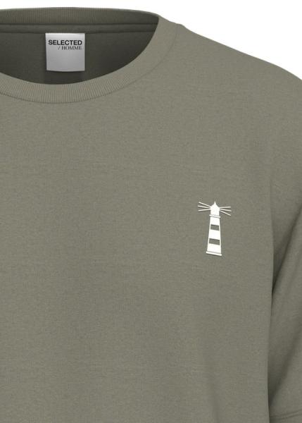 Selected Tshirt Claus Lighthouse vetiver